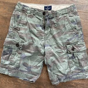 Camo cargo shorts